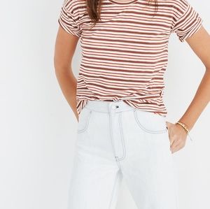 MADEWELL Whisper tee in Cordoba striped tee size large